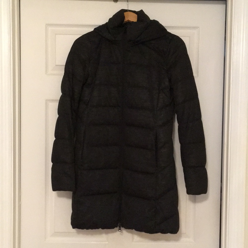 UNIQLO hooded down fill jacket/ coat.